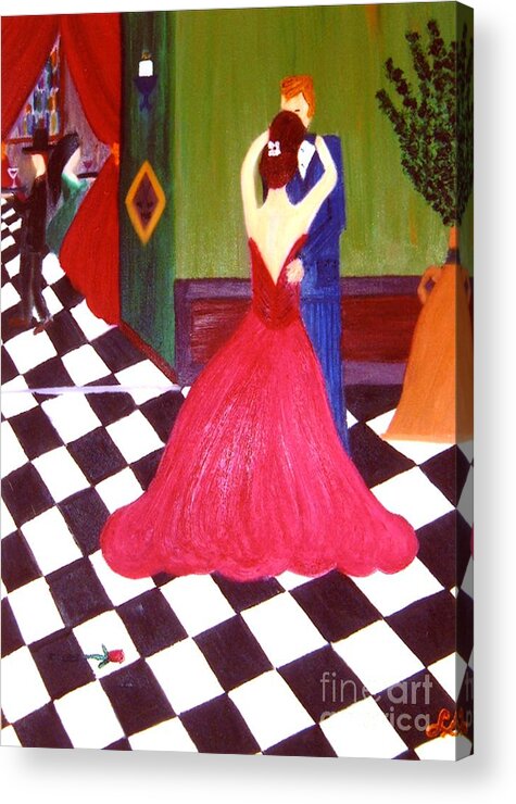 Sadie Hawkins Dance Acrylic Print featuring the painting Sadie Hawkins Dance by Artist Linda Marie