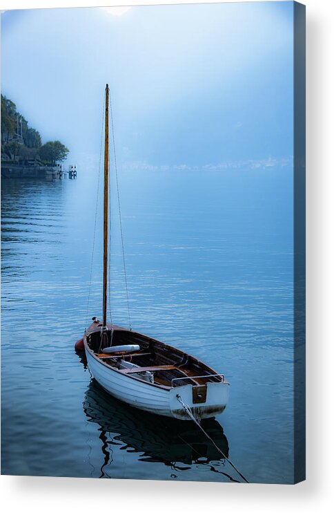 Bellagio Acrylic Print featuring the photograph Sailing Into the Mist by David Downs