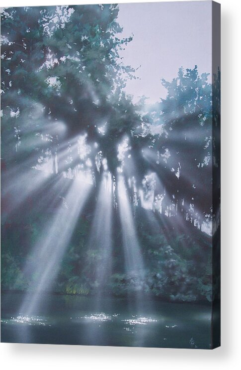 Trees Acrylic Print featuring the painting San Francisco Morning by Philip Fleischer