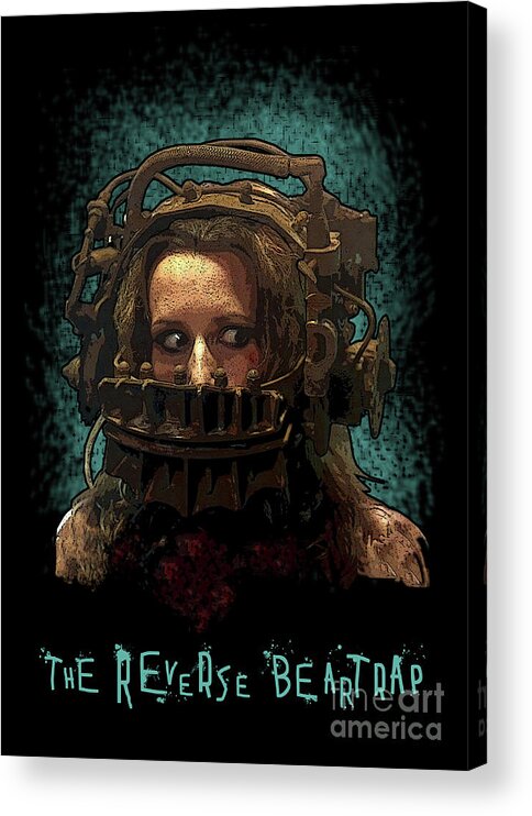 Movie Poster Acrylic Print featuring the digital art SAW - The Reverse Beartrap by Bo Kev