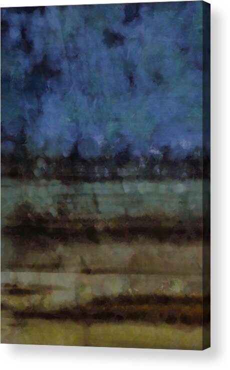 Sun Acrylic Print featuring the mixed media Sea and Sky Abstract by Christopher Reed