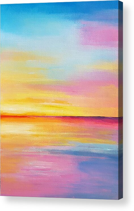 Colorful Acrylic Print featuring the painting Serenity by Nicole Tang