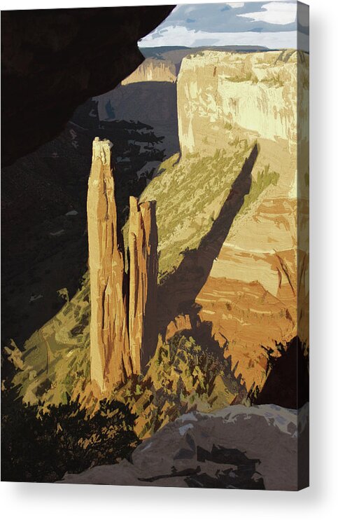 Cutout Acrylic Print featuring the photograph Spider Rock Cutout Series by JustJeffAz Photography