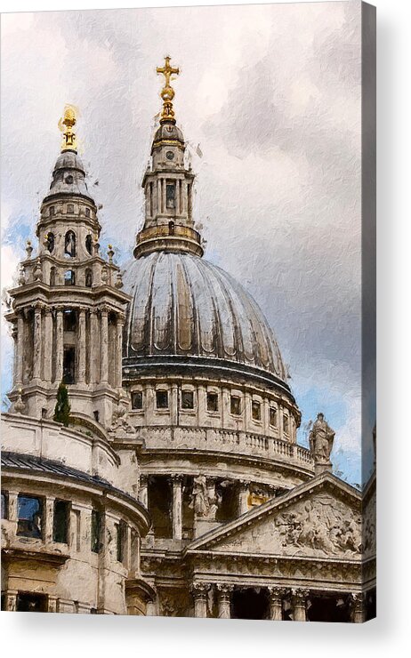 Architecture Acrylic Print featuring the digital art St. Pauls by Geir Rosset