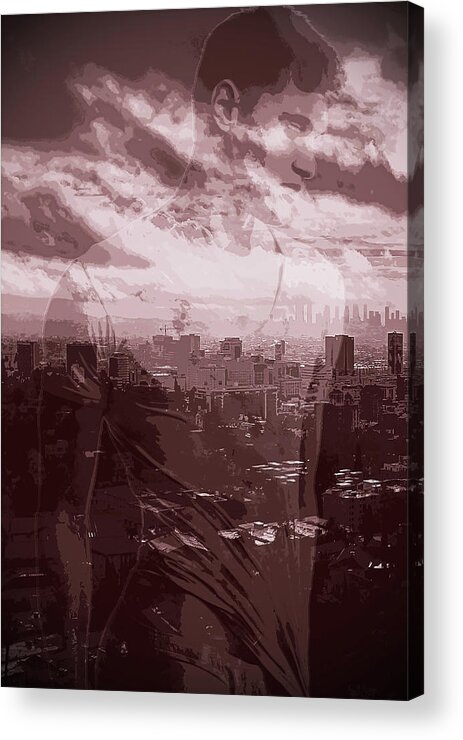Queer Acrylic Print featuring the digital art Stormy Weather by John Waiblinger