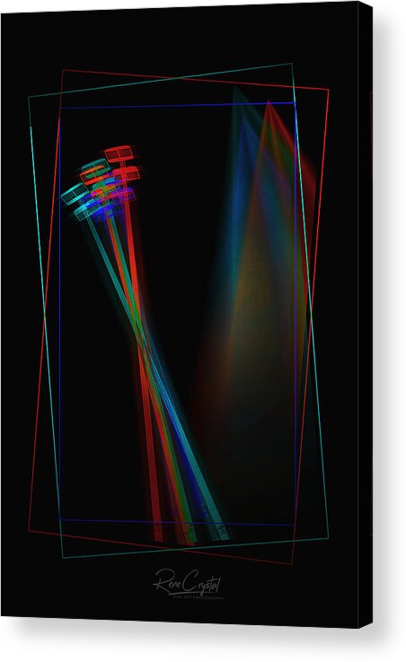 Abstract Art Acrylic Print featuring the photograph Street Light Pick Up Sticks by Rene Crystal