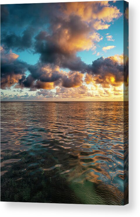 Kauai Acrylic Print featuring the photograph Sunrise Reflections by Christopher Johnson