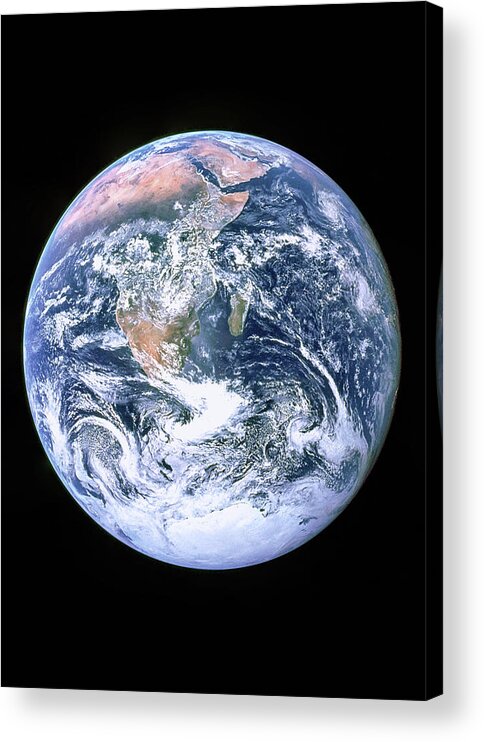 Blue Acrylic Print featuring the photograph The Blue Marble by Mango Art
