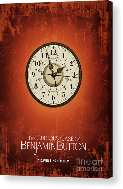 Movie Poster Acrylic Print featuring the digital art The Curious Case Of Benjamin Button by Bo Kev