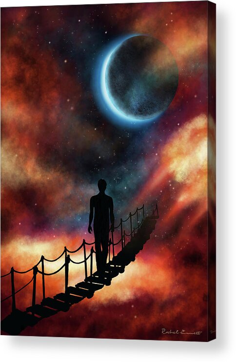 Nebula Acrylic Print featuring the painting The Next Right Step by Rachel Emmett