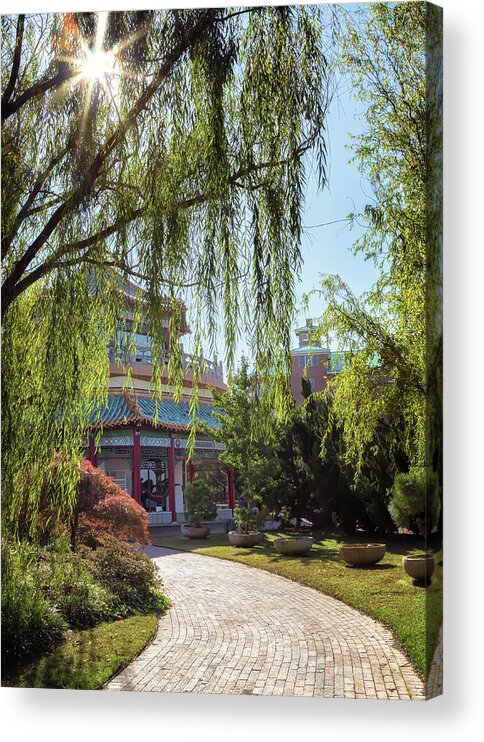 Pagoda Acrylic Print featuring the photograph The Pagoda in Norfolk by Susan Rissi Tregoning