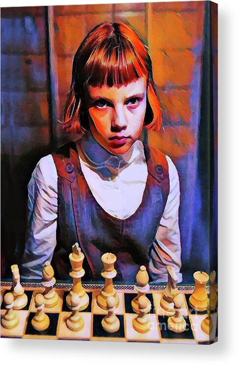 The Queen's Gambit Acrylic Print featuring the digital art The Queen's Gambit - 3 by Bo Kev