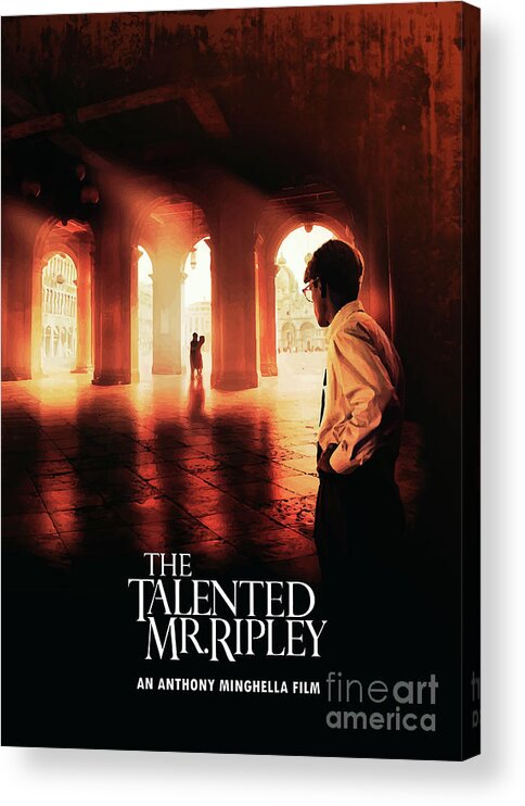Movie Poster Acrylic Print featuring the digital art The Talented Mr Ripley by Bo Kev