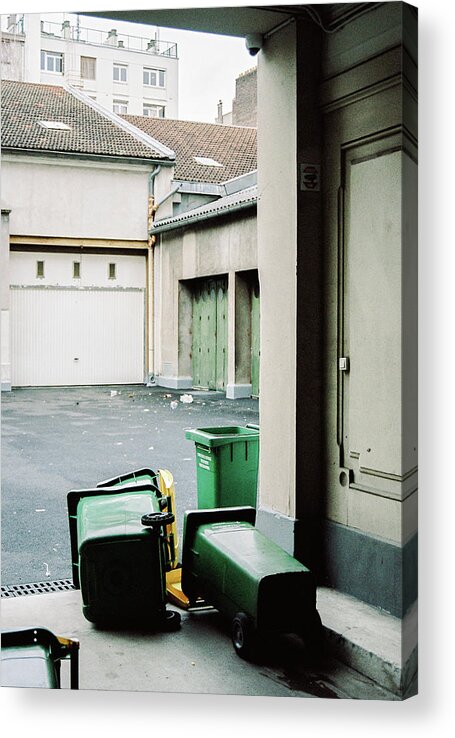 Trash Acrylic Print featuring the photograph The trash after the storm by Barthelemy De Mazenod