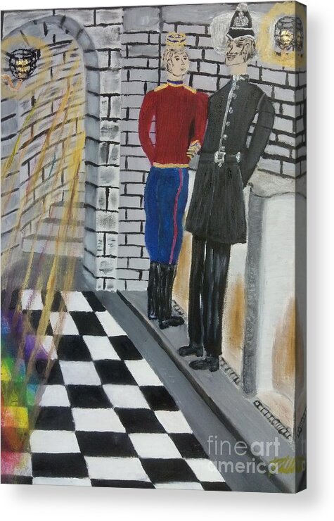 Gay Acrylic Print featuring the painting The Victorian Gay Scene by David Westwood