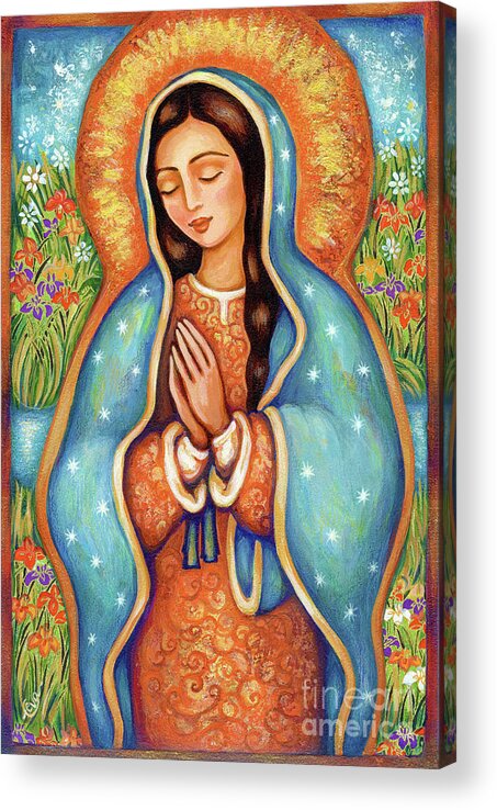 Christian Icon Acrylic Print featuring the painting The Virgin of Guadalupe by Eva Campbell