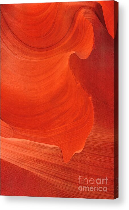 Dave Welling Acrylic Print featuring the photograph Upper Antelope Slot Canyon Detail by Dave Welling