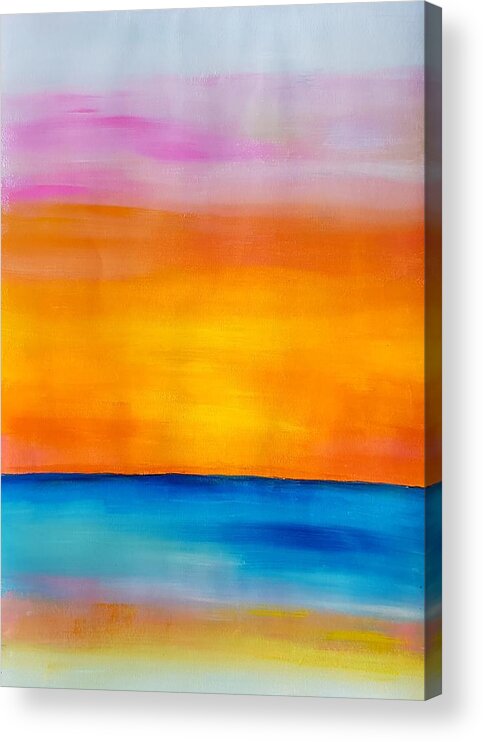 Colorful Acrylic Print featuring the painting Warm Vibrance by Nicole Tang