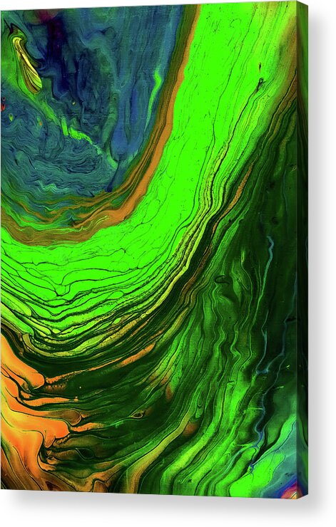 Abstract Art Acrylic Print featuring the painting Waves by Gena Herro