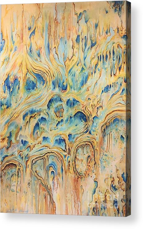 Abstract Acrylic Print featuring the painting What Dreams are Made Of by Scott Sladoff