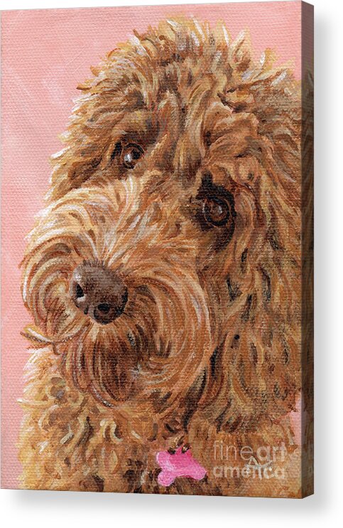 Dog Acrylic Print featuring the painting Willow - Pet Portrait by Annie Troe