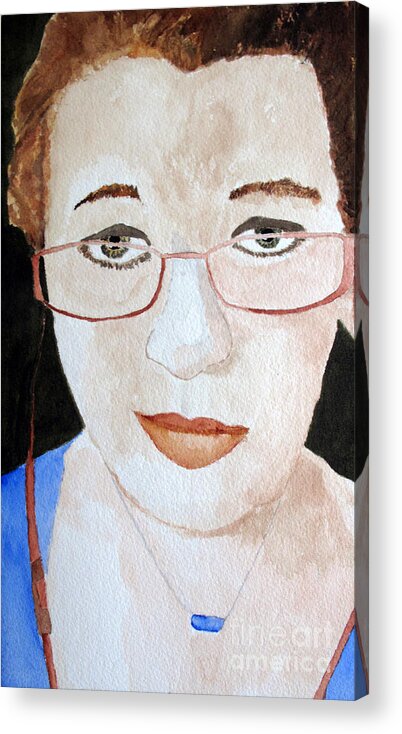 Addie Acrylic Print featuring the painting Addie Two by Sandy McIntire