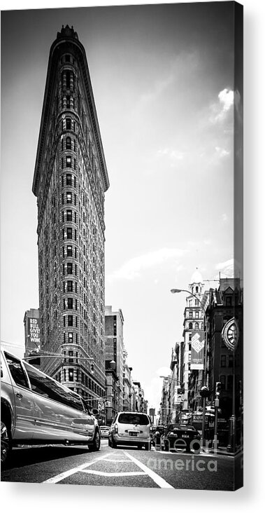 Nyc Acrylic Print featuring the photograph Big In The Big Apple - Bw by Hannes Cmarits