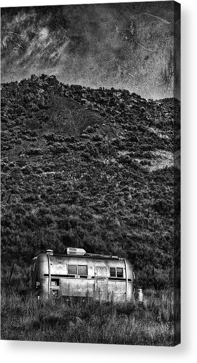 Airstream Acrylic Print featuring the photograph Cold Nights Under The Milky Way 1 by Theresa Tahara