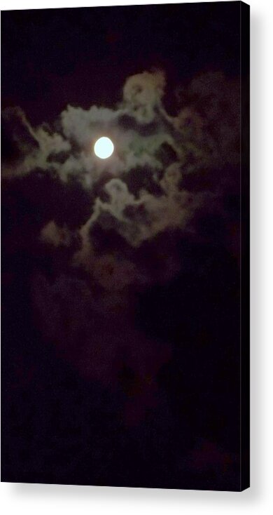 Full Moon Acrylic Print featuring the photograph Dancing Dragon Full Moon by Ellen Levinson