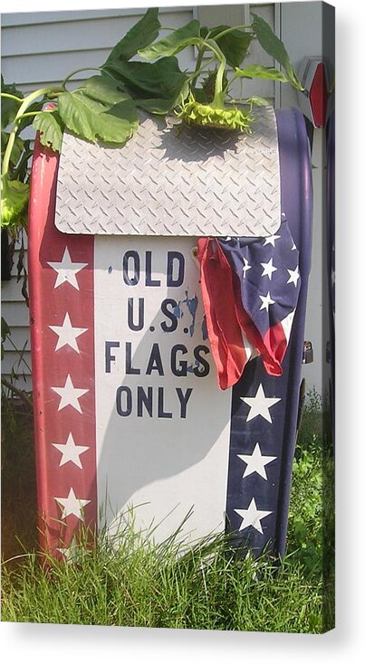  Acrylic Print featuring the photograph Flags Only by Roger Swezey