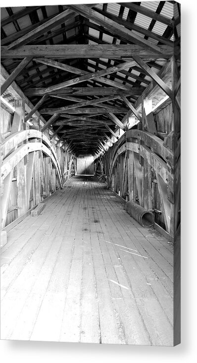 Lancaster Bridges Acrylic Print featuring the photograph Herr's Mill Covered Bridge by Mary Beth Landis