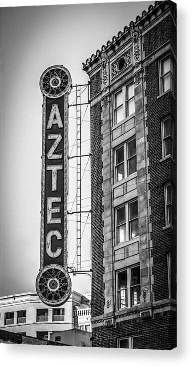 Downtown Acrylic Print featuring the photograph Historic Aztec Theater by Melinda Ledsome
