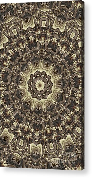 Kaleidoscope Acrylic Print featuring the digital art Kaleidoscope 66 by Ron Bissett