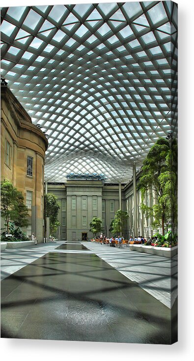 Architecture Acrylic Print featuring the photograph Kogod Courtyard II by Steven Ainsworth