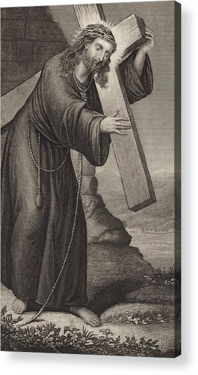 Bible Acrylic Print featuring the drawing Man of Sorrow by English School