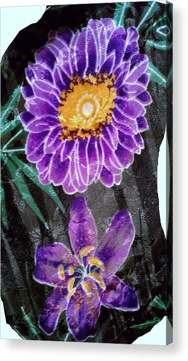 Flowers Acrylic Print featuring the photograph Purple Silk by Fortunate Findings Shirley Dickerson