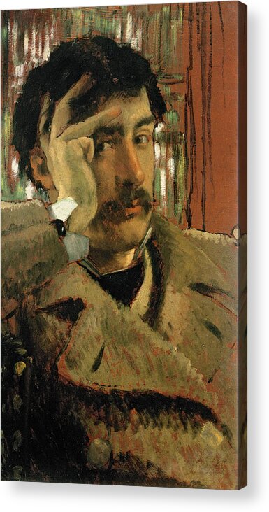 Thoughtful Acrylic Print featuring the photograph Self Portrait, C.1865 Panel by James Jacques Joseph Tissot