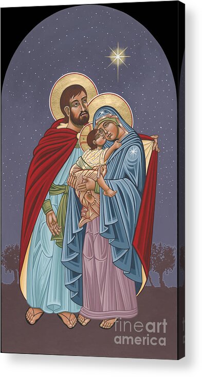 Bethlehem Acrylic Print featuring the painting The Holy Family for the Holy Family Hospital of Bethlehem by William Hart McNichols