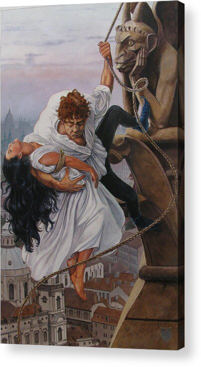 Whelan Art Acrylic Print featuring the painting The Hunchback of Notre Dame by Patrick Whelan