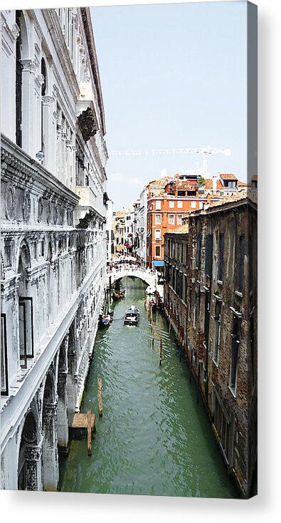 Italy Acrylic Print featuring the photograph Venezia Palazzo Ducale Canale by Irina Sztukowski