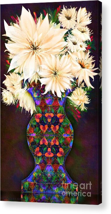Floral Acrylic Print featuring the digital art Winter's Song by Mary Eichert