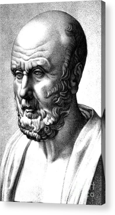 History Acrylic Print featuring the photograph Hippocrates, Greek Physician, Father #6 by Science Source