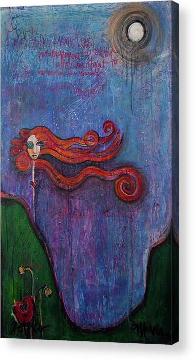 Muses Market Acrylic Print featuring the painting I Am Not I Am Just by Laurie Maves ART