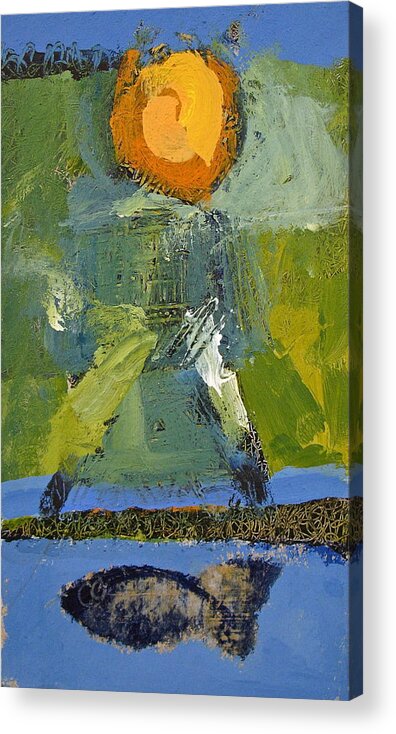 Abstract Paintings Acrylic Print featuring the painting Surf And Turf by Cliff Spohn