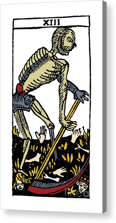 16th Century Acrylic Print featuring the photograph Tarot Card Death #1 by Granger