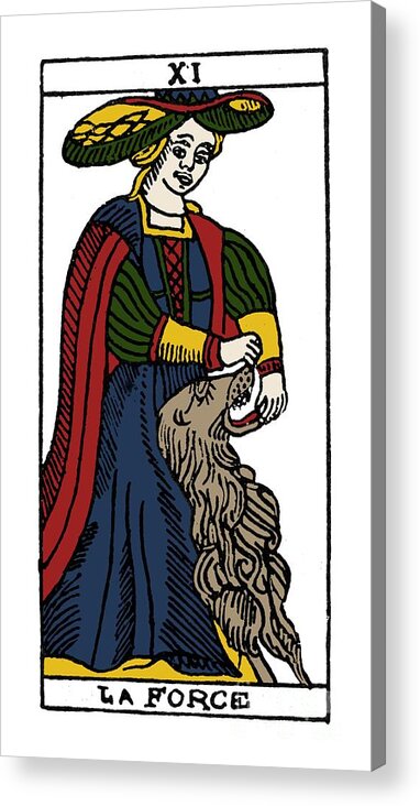 16th Century Acrylic Print featuring the photograph Tarot Card Strength #1 by Granger