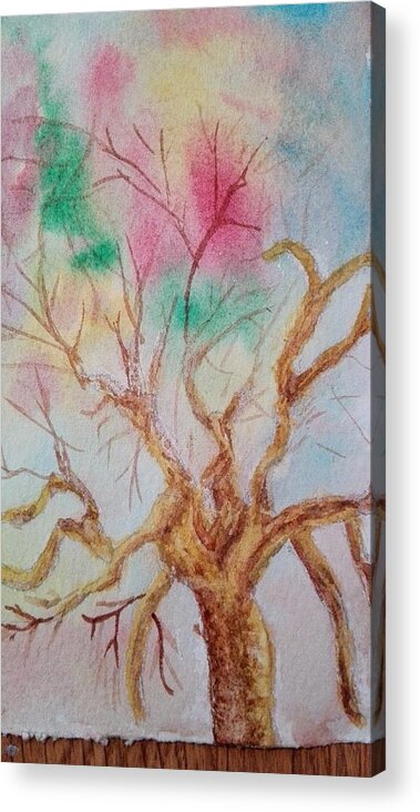 Tree Acrylic Print featuring the painting Tree #1 by Jesus Nicolas Castanon
