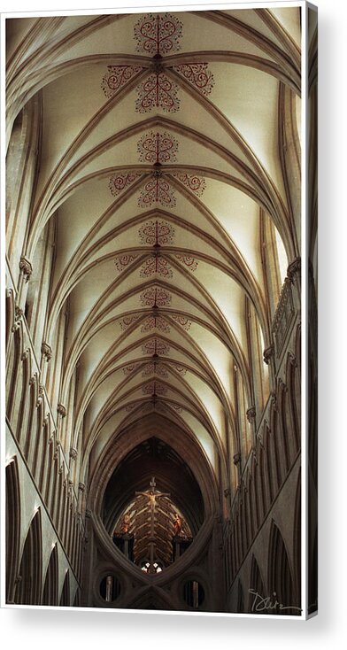 Wells Cathedral Acrylic Print featuring the photograph Wells Cathedral #1 by Peggy Dietz