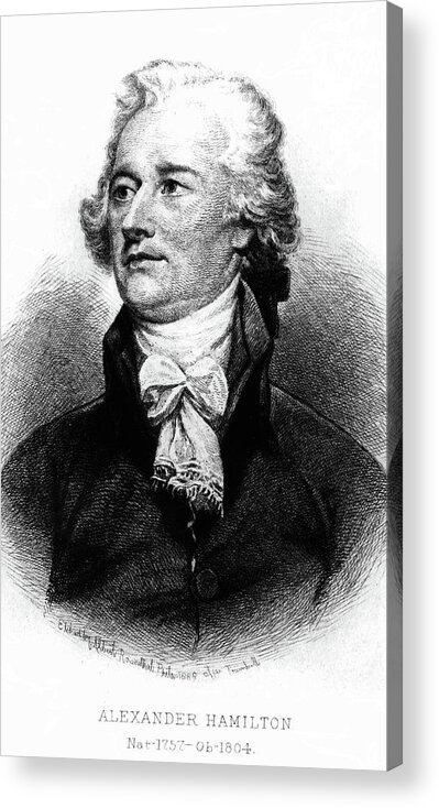 Hamilton Acrylic Print featuring the drawing Alexander Hamilton by John Trumbull