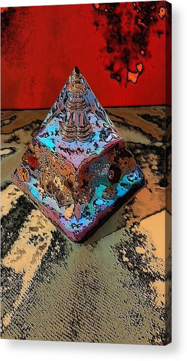 Digital Art Acrylic Print featuring the digital art Abstract Orgone #25 by Belinda Cox